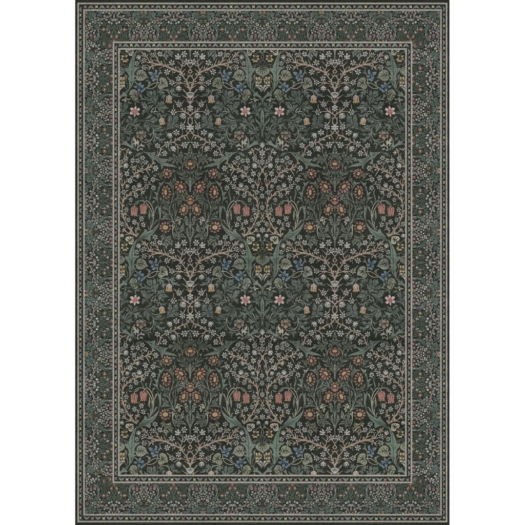 8'x10' Area Rugs for Living Room Bedroom Dining Room Kitchen Rugs Non Slip Washable Farmhouse Office Oriental Vintage Distressed Rugs Carpets,Deep Green