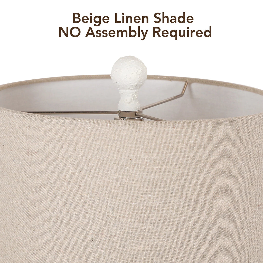 22in Farmhouse Jar Table Lamp, Rotary Switch Rustic Bedside Lamp Pot Nightstand Lamp for Home Deco