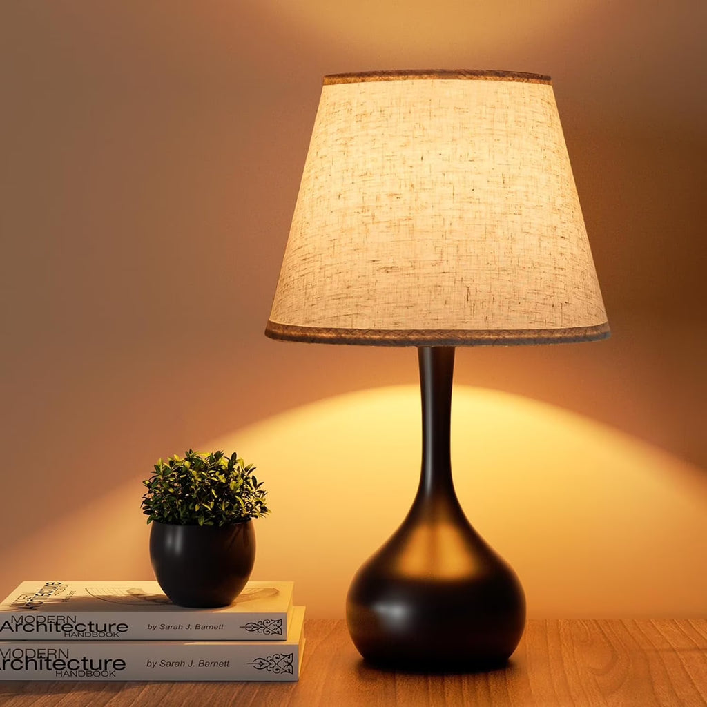 16.54" Touch Bedside Lamp for Bedroom 3-Way Dimmable Table Lamps for Living Room Small Nightstand Lamps with Free 2700K LED Bulbs