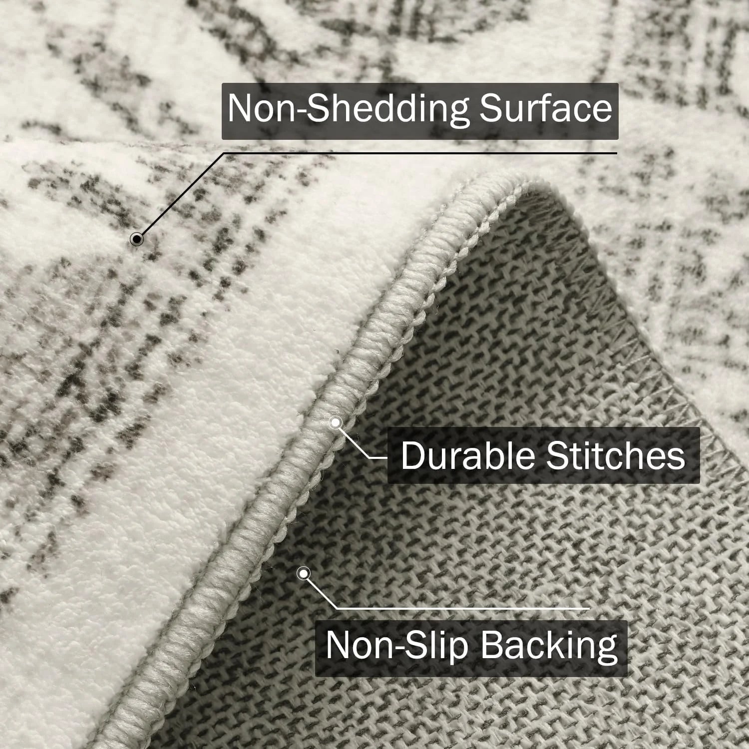 8'x10' Area Rugs for Living Room Washable Rugs Carpet Vintage Traditional Rugs for Bedroom Dinning Room Office Soft Non Slip Large Area Rug Retro Home Decor Light Gray